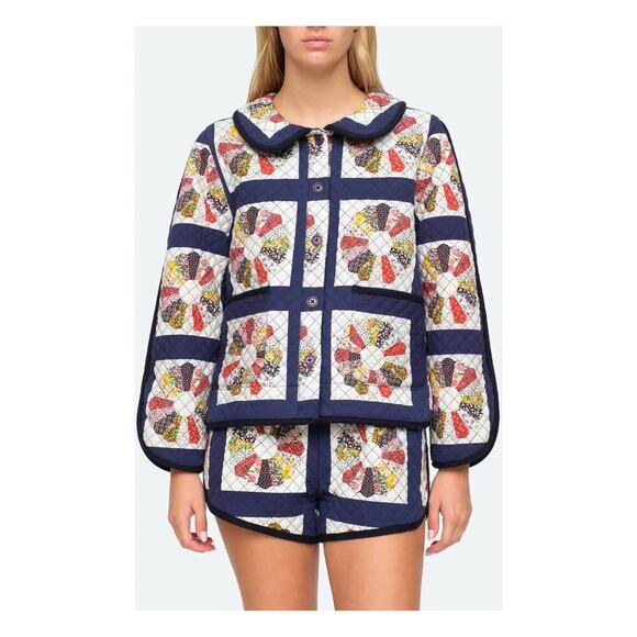Sea New York Jackets & Blazers - NWT Sea New York Pippin Quilted Floral Patchwork Cropped Jacket Size Large